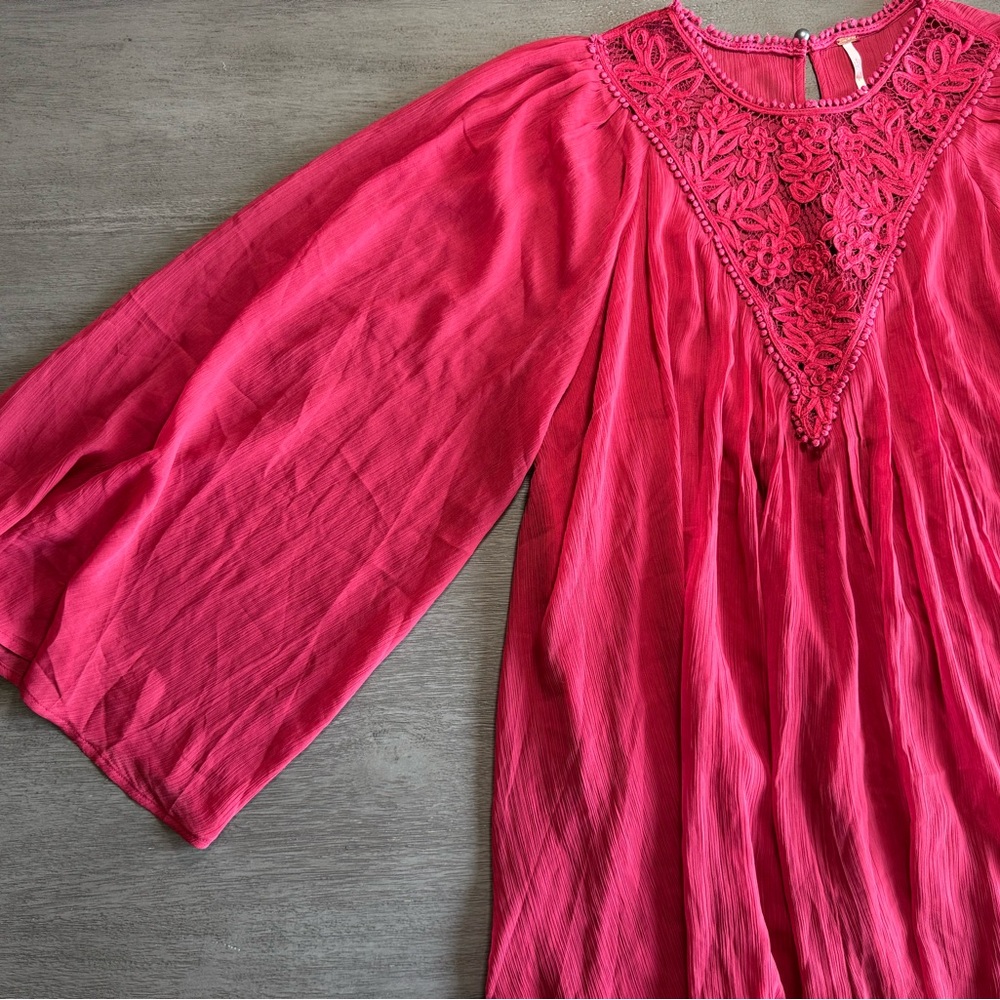 Free People Maroon Sunshine Of Love Mini Dress M - Picture 10 of 16